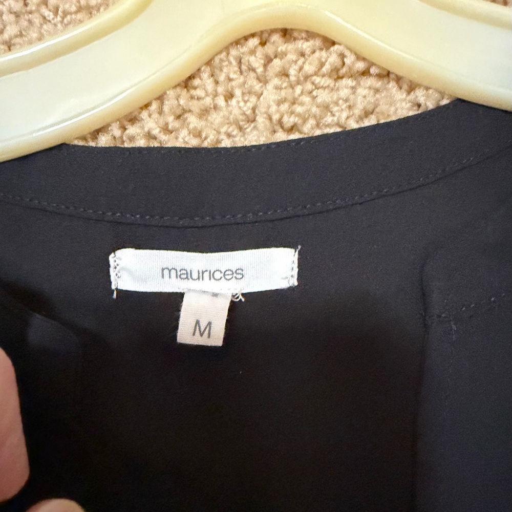 Maurices Black Blouse with Zipper Detail - Picture 3 of 8